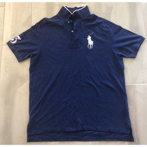 POLO RALPH LAUREN #3 BIG PONY LOGO XLT /TGL MENS BLUE SHORT SLEEVE SHIRT